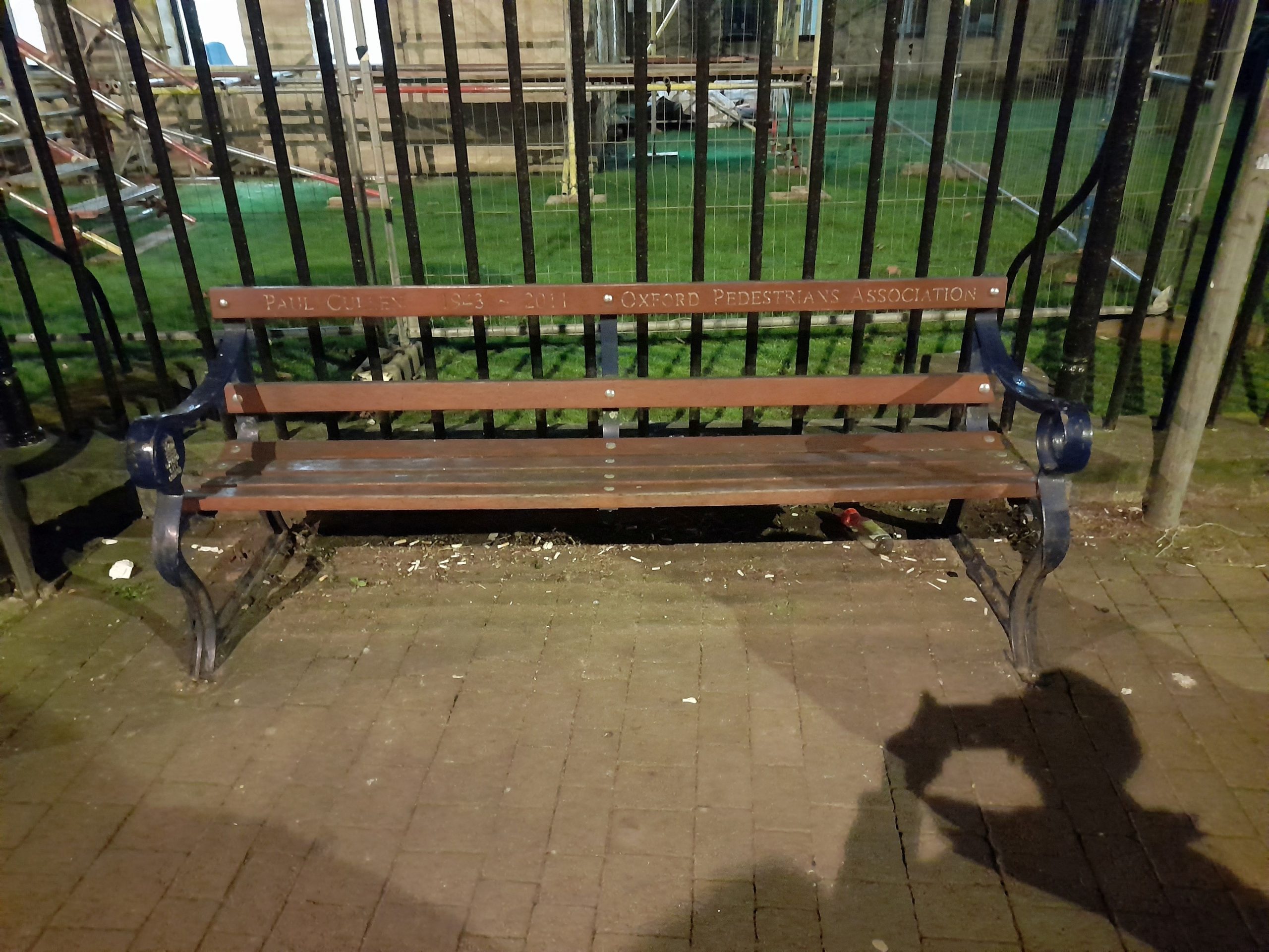 OxPA bench in Walton Street