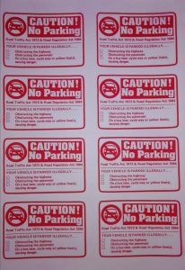 oxpa pavement parking peel off stickers